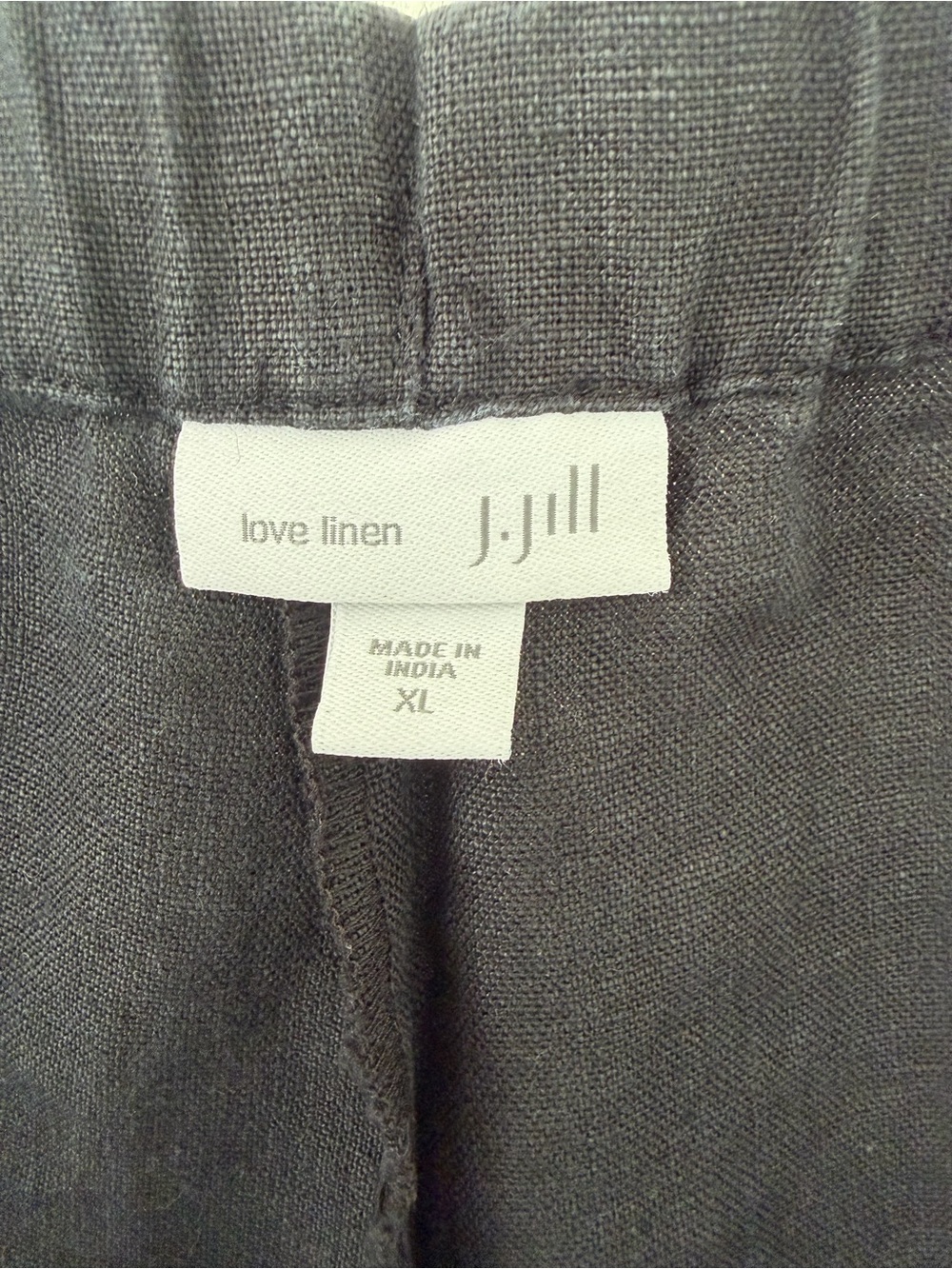 J. Jill “Love Linen” Wide-Leg Cropped Pants Black Size XL Like New Without Tags - Picture 7 of 10